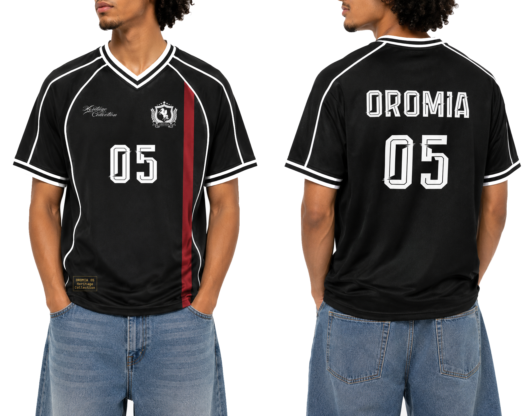 Oromia 05 Heritage Collection jersey, front and back view.