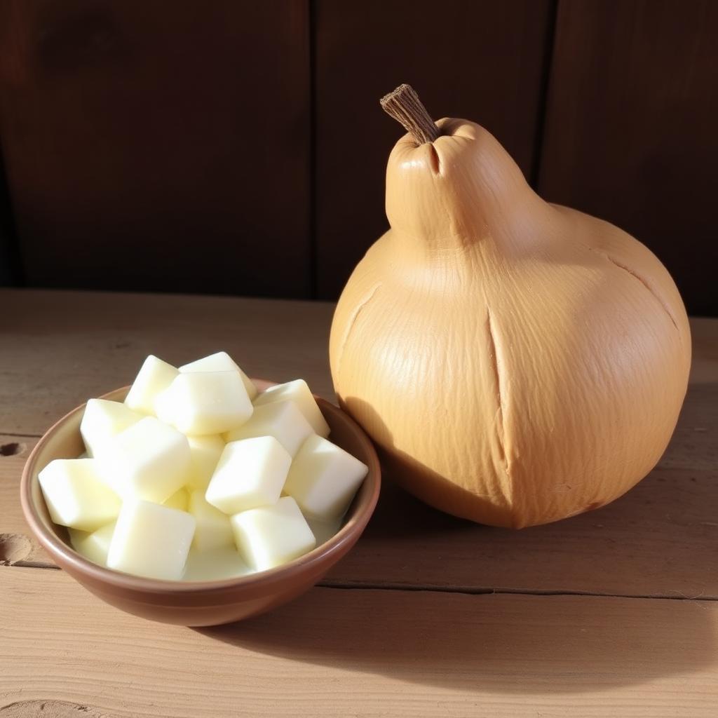 Ititu, fermented milk curds.