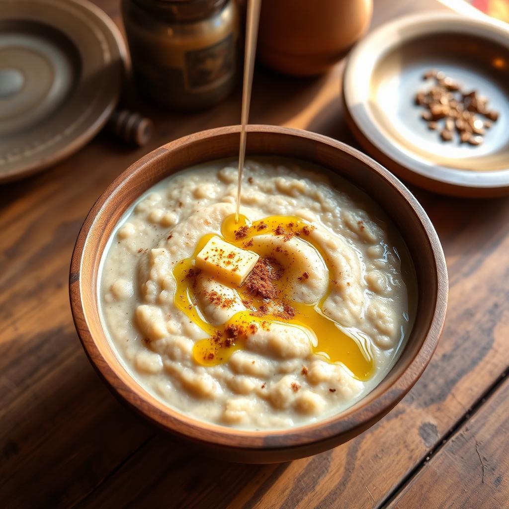 Marqaa, porridge with a well of butter.